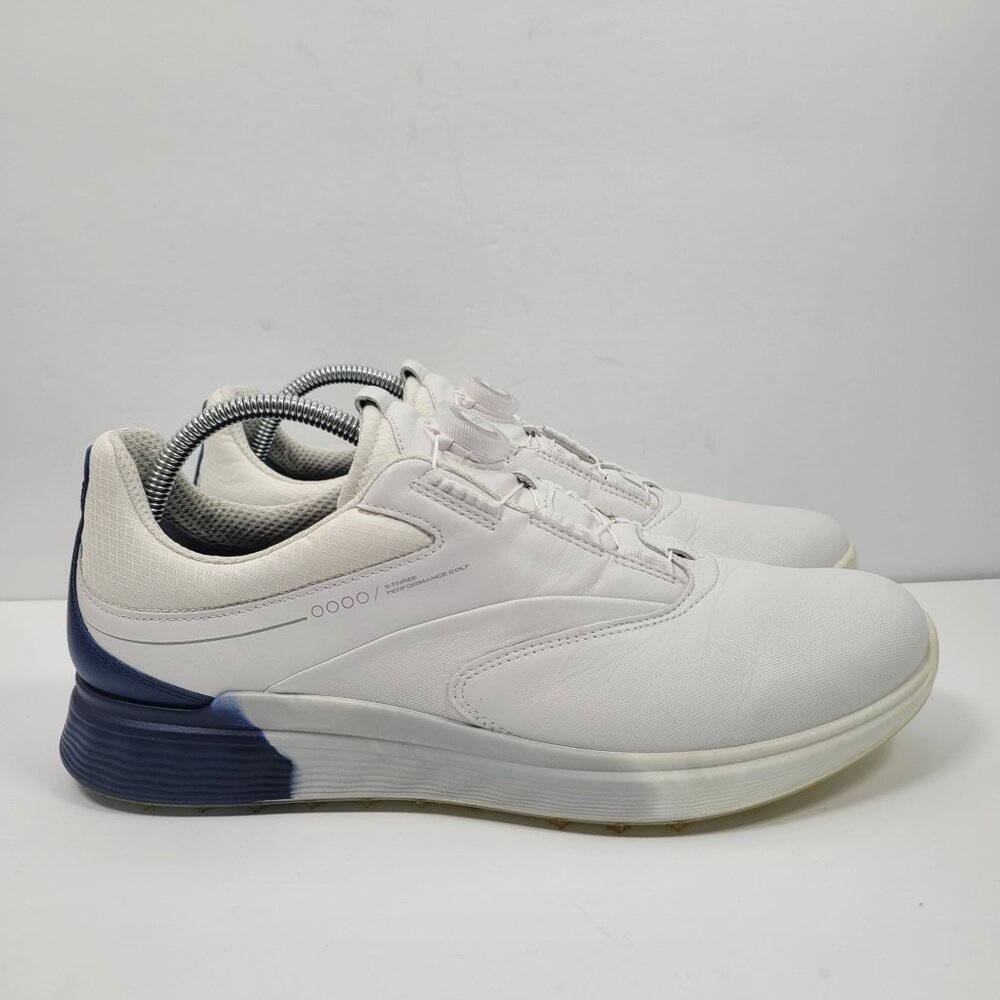 Ecco S - There Performance Men's White & Blue Golf Sneakers US Size 10-10.5